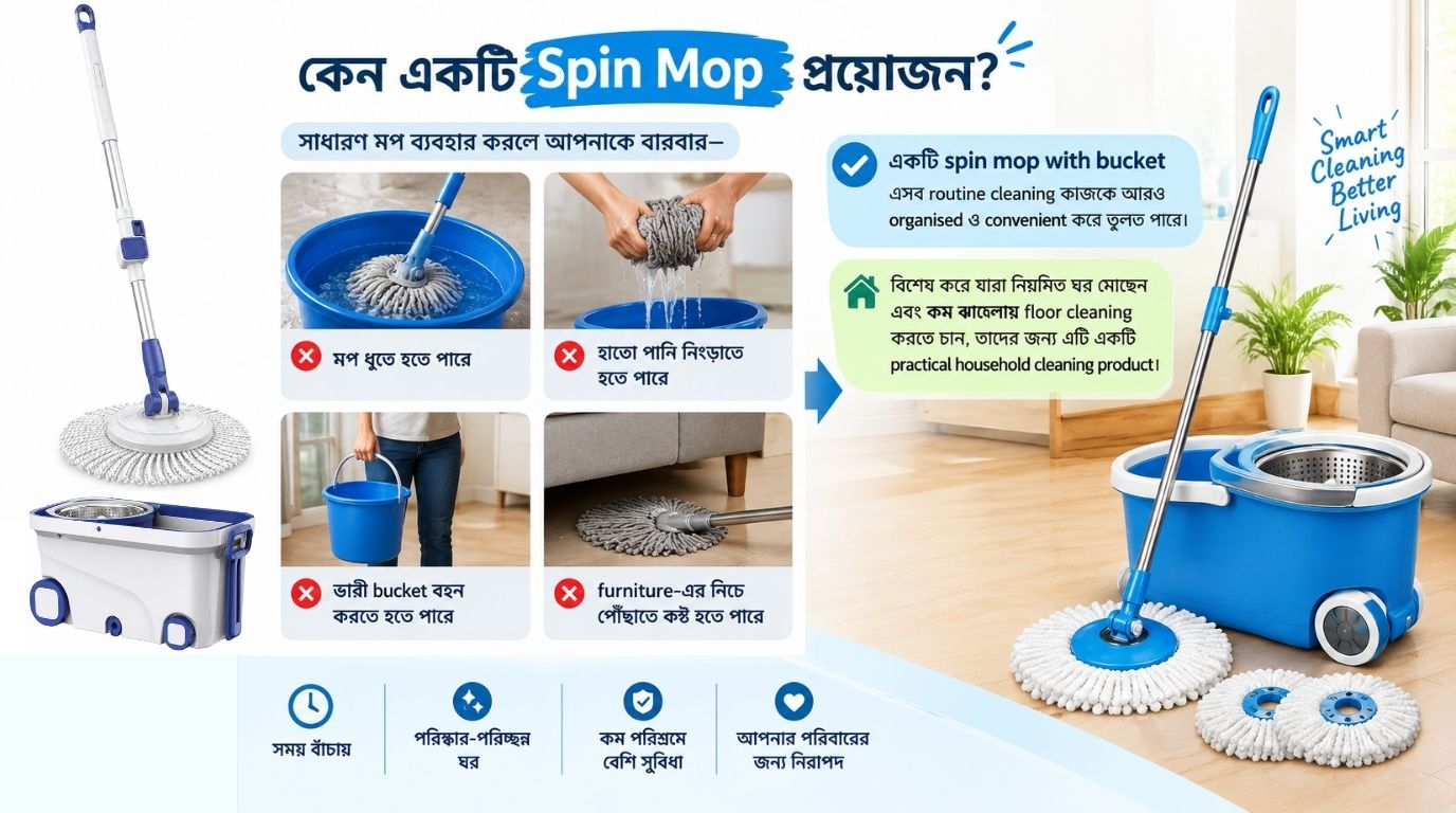 360° Rotating Magic Spin Mop with Wheel Bucket